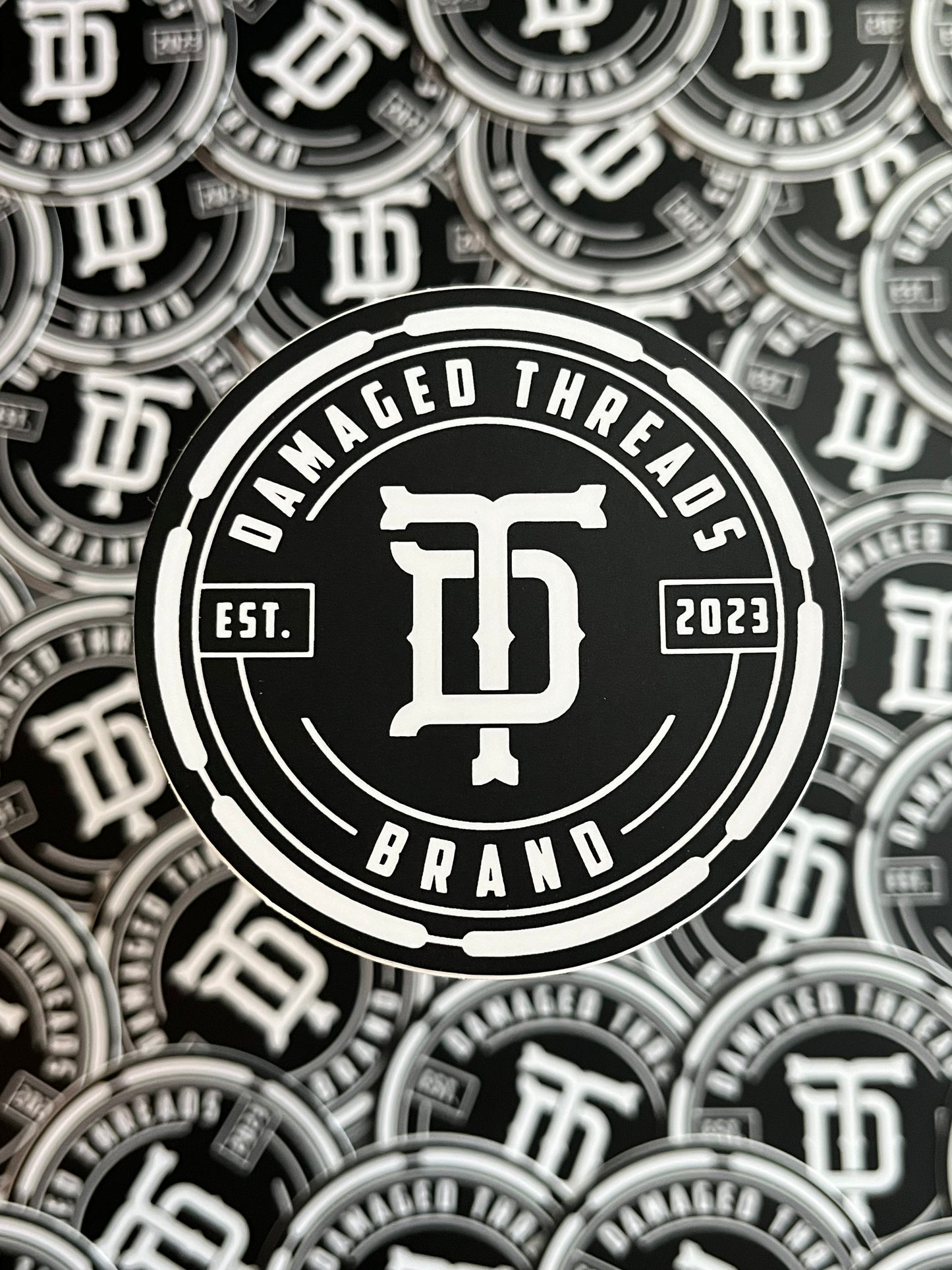 Damaged Threads Logo Sticker