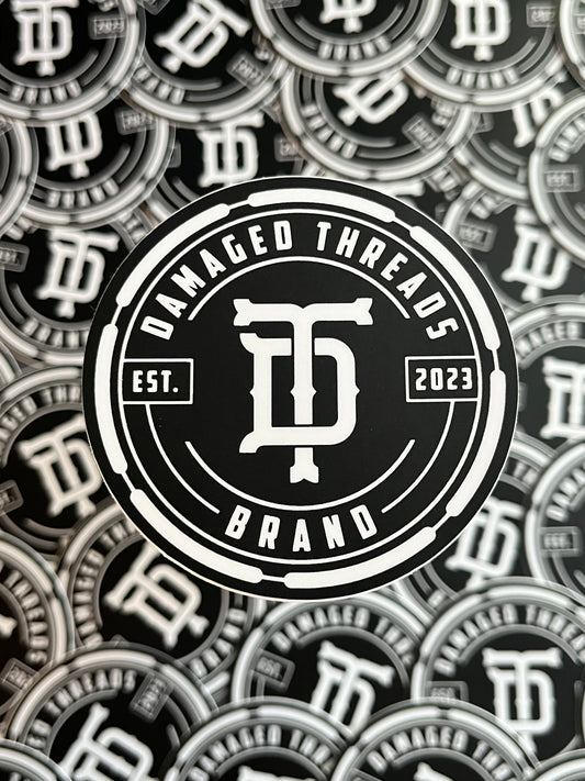 Damaged Threads Logo Sticker